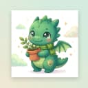 翠盾の鎧龍（Verdant-Aegis Sentinel）- 氷 + 地 + 月、堅実・指導者