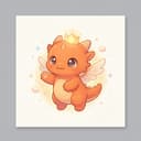 陽炎の鎧龍（Ember-Muse Sentinel）- 炎 + 天 + 月、堅実・指導者